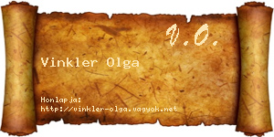 Vinkler Olga névjegykártya